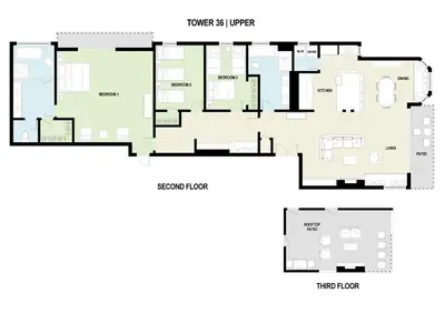 a floor plan of a house at 3636 Carlsbad Blvd - Upper in Carlsbad
