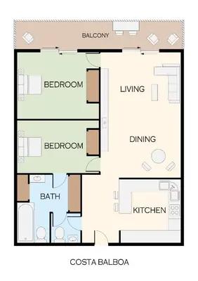 a floor plan of a house at 2003 Costa Del Mar Road - Unit 678 in Carlsbad