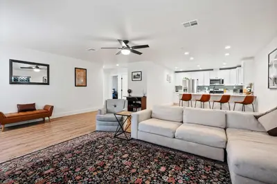 a living room with a couch and a table at The Oasis in Escondido