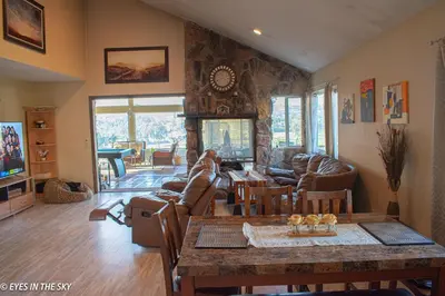 a living room with a couch and a table at Big Beautiful Master Bedroom in Bonita