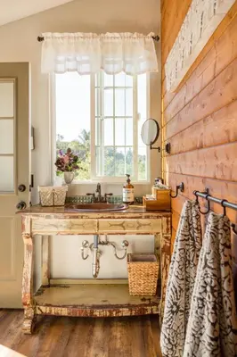 a bathroom with a sink and a window at African-Inspired Safari Tent near San Diego for a Glamping Weekend in Vista, California in Vista