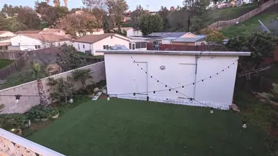 an aerial view of a house with a yard at Entire Upstairs with 4 Bedrooms, 2 Baths and private entrance in San Diego