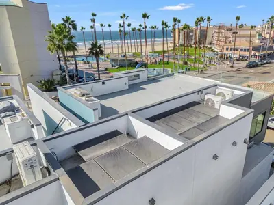 a view of the beach from the roof of a building at Steps to the Beach in Imperial Beach
