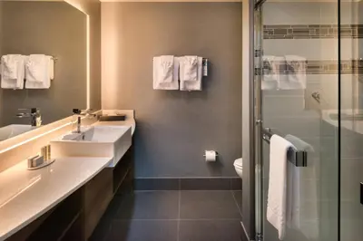 a bathroom with a sink and a toilet and a shower at Residence Inn by Marriott Temecula Murrieta in Murrieta
