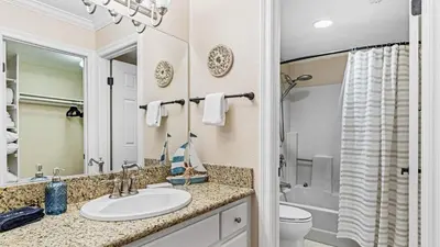 a bathroom with a sink and a toilet at Close to Beach w Patio Resort Amenities The Point at Corniche by AvantStay STR16-0458 in Dana Point