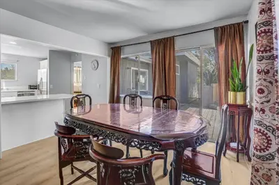 a dining room with a table and chairs at 16 Plus ADU Solana Beach DelMar Fair in Encinitas