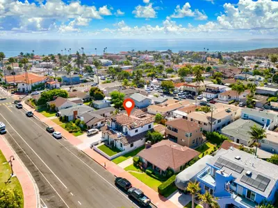an aerial view of a small city with a street at Inviting 3BR Space with Firepit in San Clemente