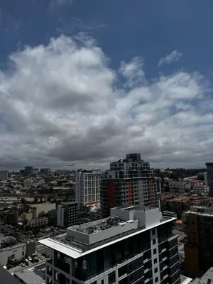 a view of a city with a cloudy sky at The zinnia-Downtown SDiego Marina View Stay in San Diego