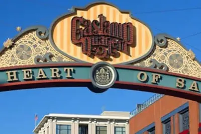 a sign for the center of the heart of sar at Modern Loft, Quiet, WiFi, Cable, Parking in San Diego