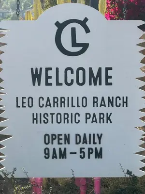 a sign for the leo carroll raider historic park at Luxury Gated Retreat Views Trails & Resort Pool in Carlsbad