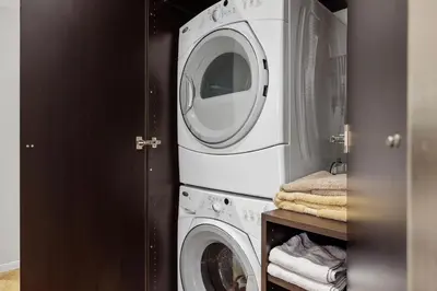 a laundry room with a washer and dryer at Sandy Wheels - DMST66 in Solana Beach