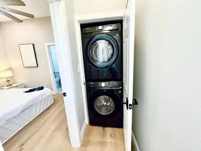 a washer and dryer in a room at Escondido Back Unit by sdstay in Escondido