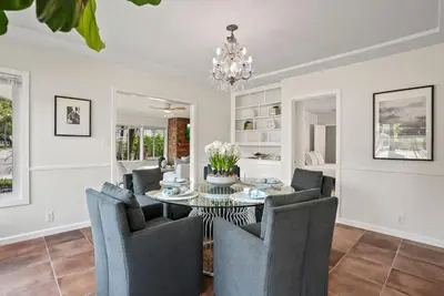 a dining room with a table and chairs at Stunning La Jolla Hideaway Close to Everything in San Diego