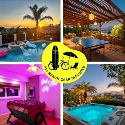 Luxury Bayview Oasis • Pool Spa Games Views