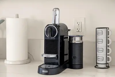a black blender sitting on top of a counter at Relaxing 3BR Getaway in Central SD in San Diego