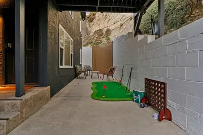 a miniature golf course in the middle of a patio at Charming Urban Escape Near Balboa Park & Airport in San Diego