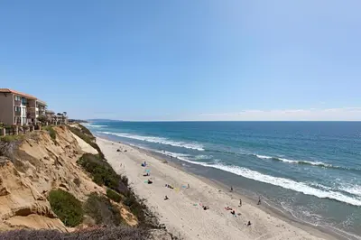 a group of people on a beach near the ocean at Top of the Wave - DMST31 in Solana Beach