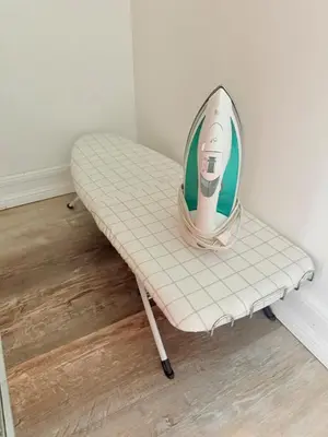 a mirror sitting on a shelf in a room at 2-bedroom apartment Central San Diego! in San Diego