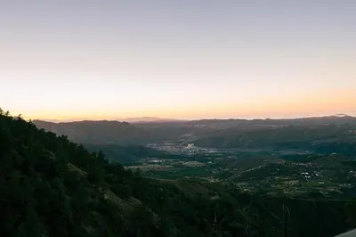 a view from the top of a mountain at sunset at Group Bunkhouse Sleeps 12 Mountain Views in Palomar Mountain
