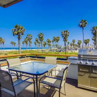 Stunning beach home located between bay and beach with Ocean View Patio