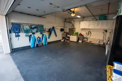 a garage with a room with hoses on the wall at Mission Casa Del Mar in San Diego