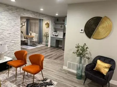 a living room with two chairs and a couch at Exotic Home Rexview by SD Stay in San Diego