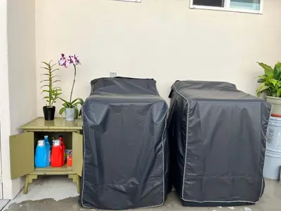 two black bags sitting next to a wall at The Sisters Casitas Frida & Violeta - 2 FULL APTS in San Diego