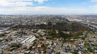 an aerial view of a city with buildings at Central Location Gym Hot Tub Villa in San Diego