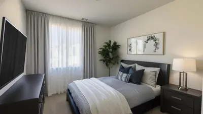 a bedroom with a large bed and a window at 4 Bed Large House in San Diego Amazing Amenities in Chula Vista