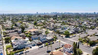 an aerial view of a city with houses at Stylish Studio with Big Patio in San Diego