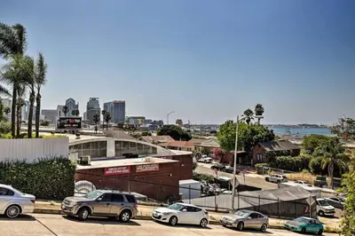 a group of cars parked in a parking lot at Apt in San Diego in San Diego