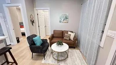 a living room with a couch and two chairs and a table at 8354 Adam Unit B 1Bed 1Bath by SD Stay in Lemon Grove
