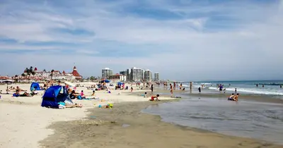 a group of people on a beach with the ocean at Entire Private Home with 3 Bedrooms 3 Bathrooms, Near San Diego Downtown & Beach, Available Now in National City