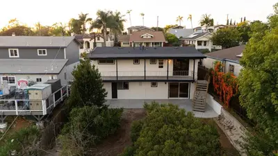 an aerial view of a house in a city at Spacious & Newly Renovated Villa in San Diego - Perfect for Families in San Diego