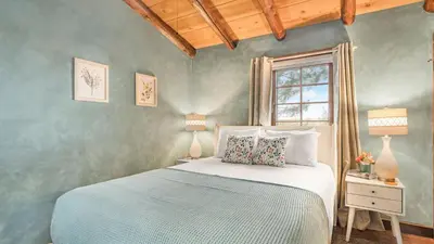 a bedroom with a bed and a window at Villa Di Gioia by AvantStay Private Wine-Country Estate Vineyard Views • Near Top Temecula Wineries in Temecula