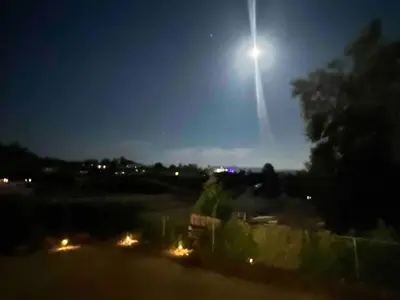 a full moon in the sky at night at Amazing Ranch Home in Temecula wine country in Temecula