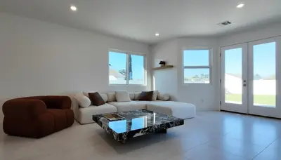 a living room with a couch and a coffee table at Luxury 3BR, 2BA Newly Renovated with Huge Backyard in San Diego