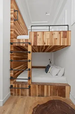 a bunk bed room with a bunk bed in a house at Party in Gaslamp 4BR Downtown Pad with Bathtub in San Diego