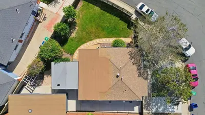an overhead view of a building with a roof at Hot Tub • BBQ Island • Outdoor Living • Near San Diego Beaches Glidden Glow by AvantStay in San Diego
