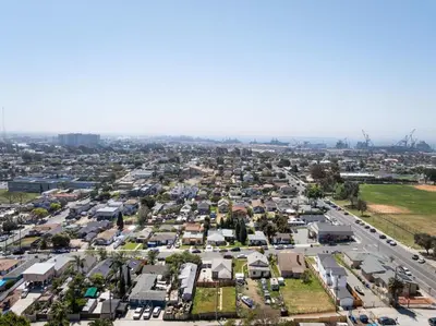 an aerial view of a city at The Urban Den by Coastline Vacation Rentals in San Diego
