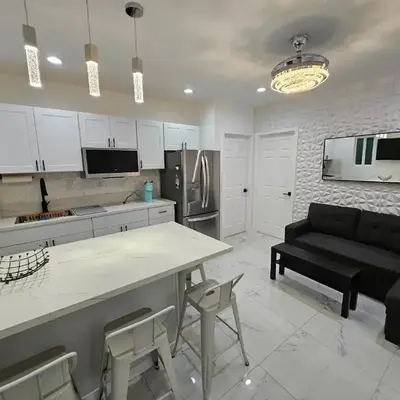 Modern Marble Retreat Private Gated ADU with Laundry & Parking