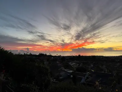 a view of a city at sunset at Avenida Paradise! in San Clemente