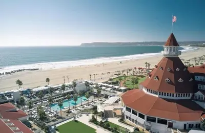 an aerial view of a resort and the beach at Private and Stylish 3Bdrm 3Ba Townhome, Gated Patio, King Bed, spacious in National City