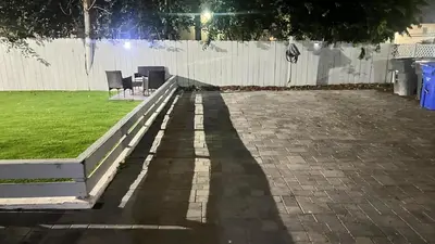 a shadow of a table and chairs on a patio at 321 W Park El Cajon Front Unit by SD Stay in El Cajon