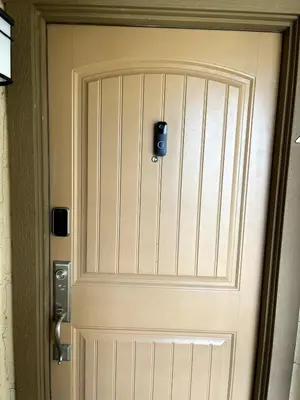 a white door with a knob on it at Outstanding condo with great amenities in La Mesa