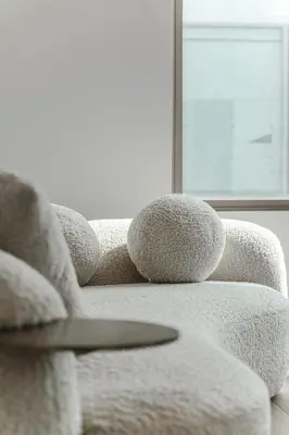 a white couch with a table in front of a window at #Marbella Lane - Luxurious Coastal Haven Escape in Newport Beach