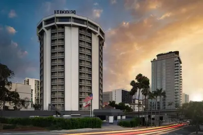 a rendering of the hilton hotel in a city at The DEXTRO Little Italy, BW Premier Collection in San Diego