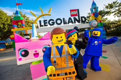 a group of lego people standing in front of legoland at Holiday Inn Oceanside Marina Camp Pendleton by IHG in Oceanside