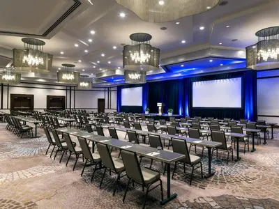 a banquet hall with tables and chairs in a room at The Westin San Diego Bayview in San Diego