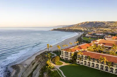 an aerial view of a resort and the ocean at The Ritz-Carlton, Laguna Niguel in Dana Point